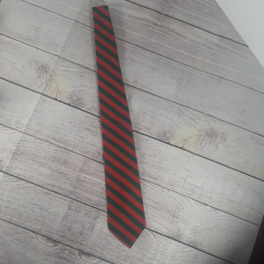 Vintage Men's Red & Green striped vintage Christmas Tie